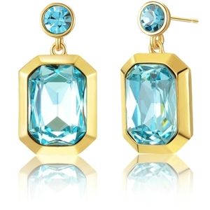 Stunning 3D Crystal Drop Earrings